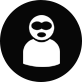 Minimalist black and white avatar of a person wearing sunglasses. Minimalist black and white avatar of a person wearing sunglasses.
